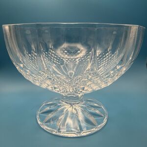 Vintage Cristal d'Arques Longchamp Crystal Footed Bowl Compote Pedestal Dish